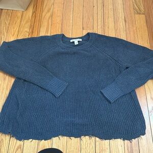 Cotton by Autumn Cashmere shredded hem sweater